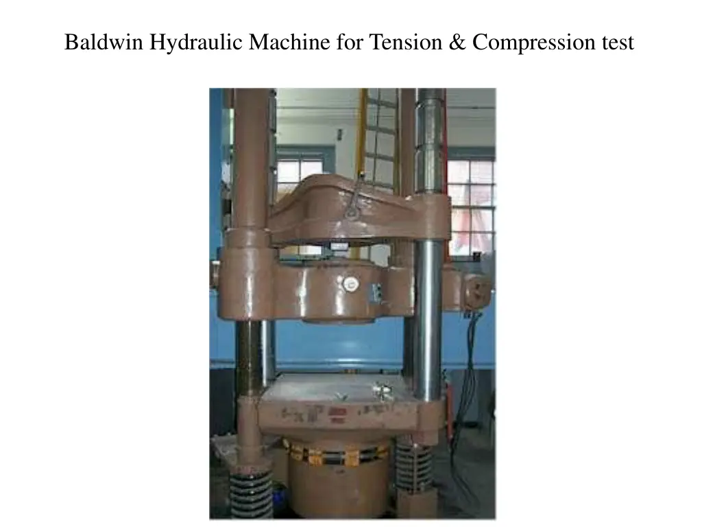 baldwin hydraulic machine for tension compression