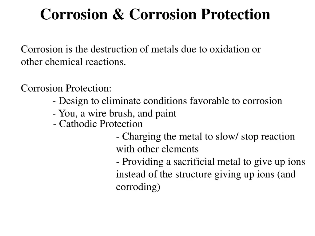 corrosion corrosion protection