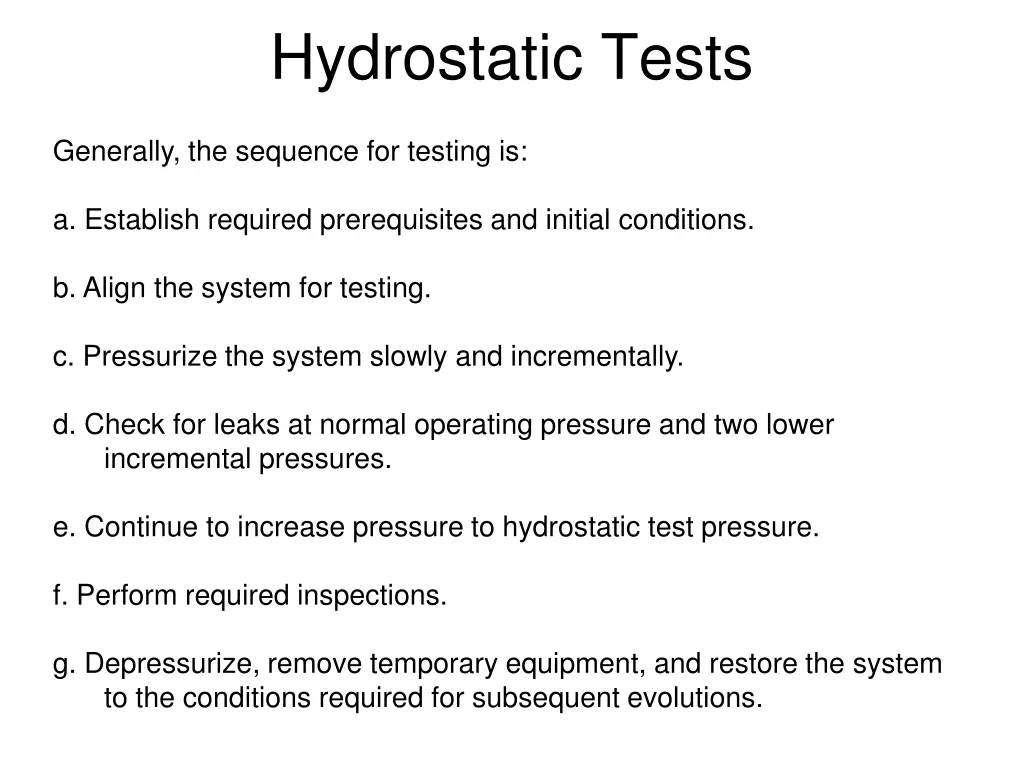 hydrostatic tests 2