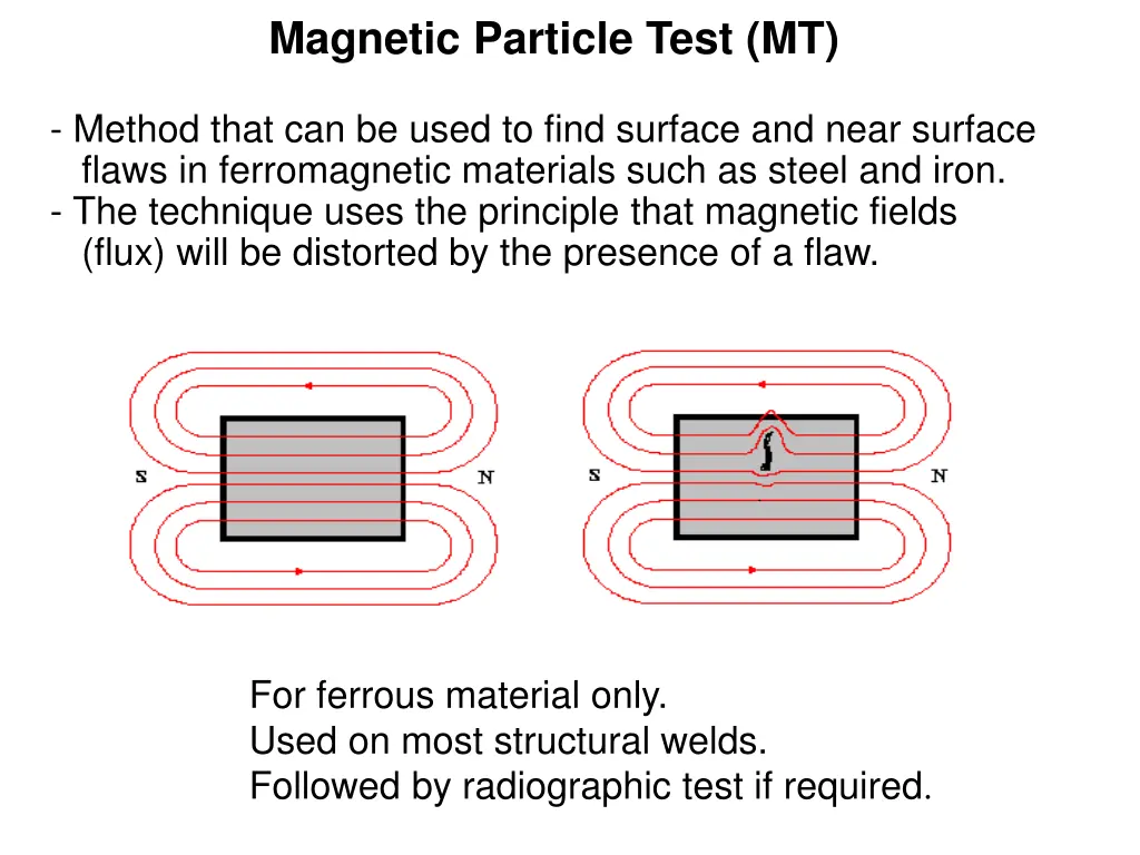 magnetic particle test mt