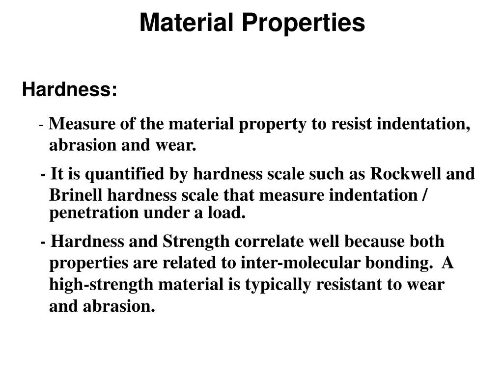 material properties 1