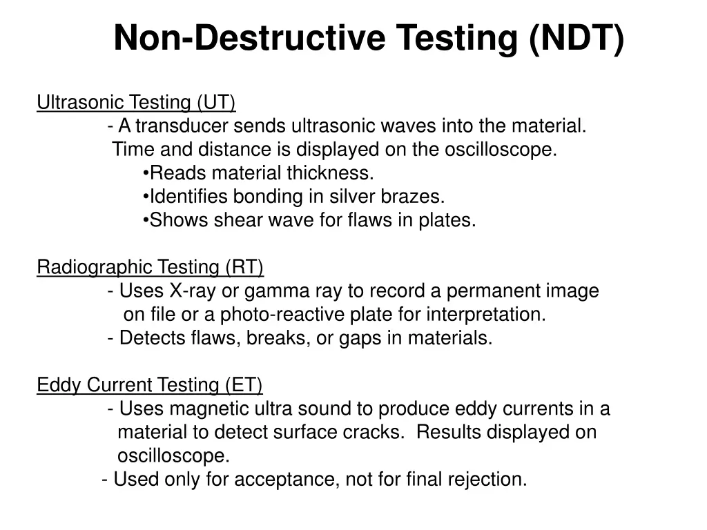 non destructive testing ndt 1