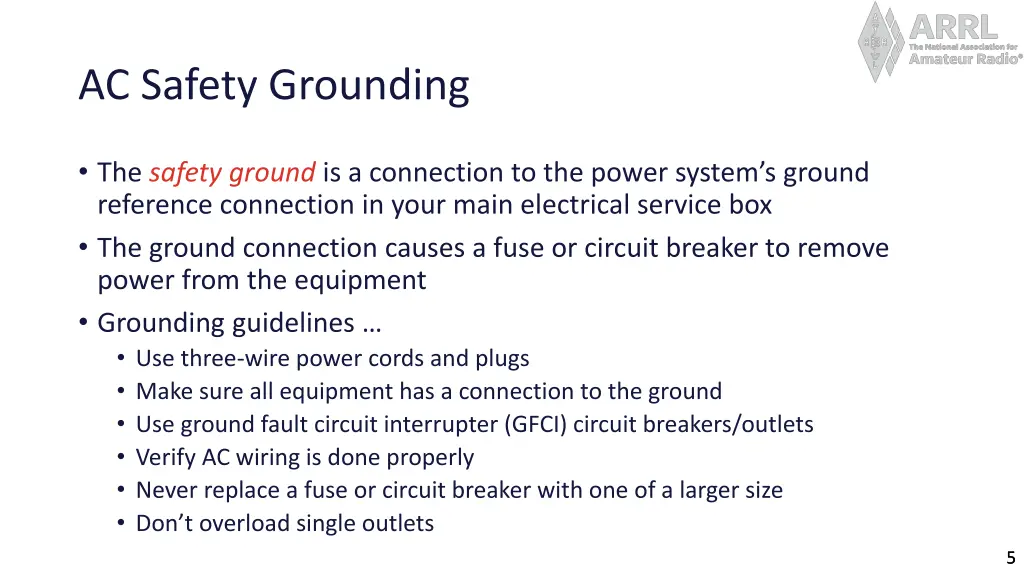 ac safety grounding