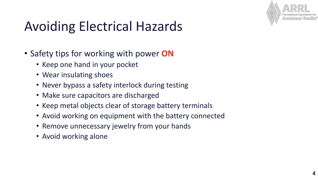 avoiding electrical hazards