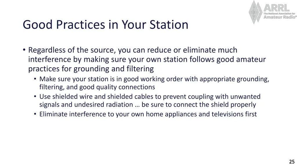 good practices in your station