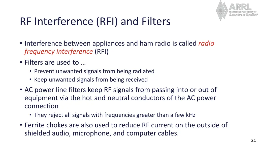 rf interference rfi and filters