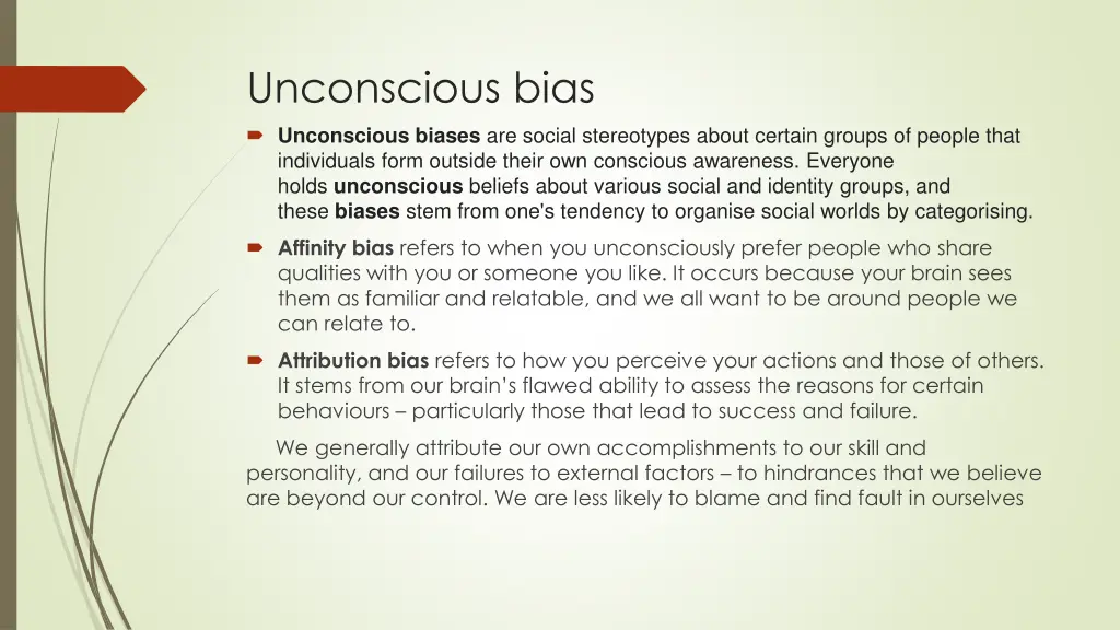 unconscious bias