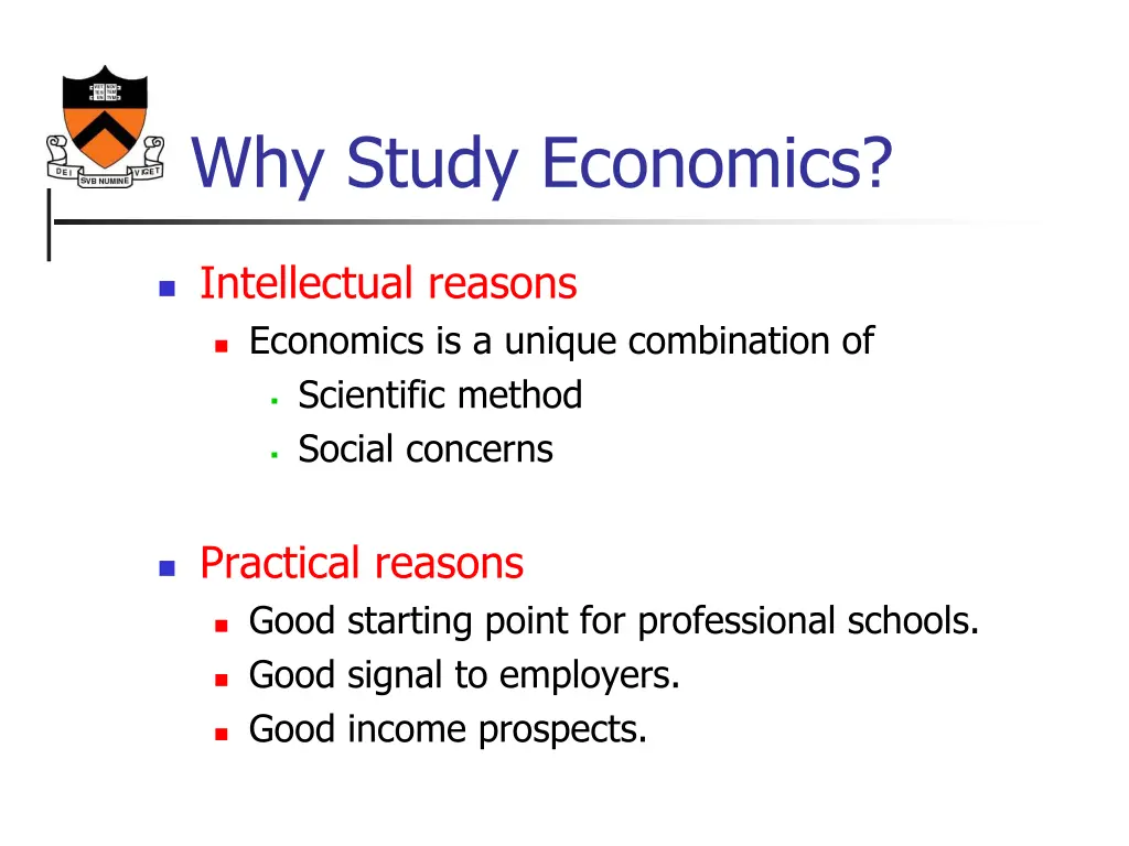 why study economics