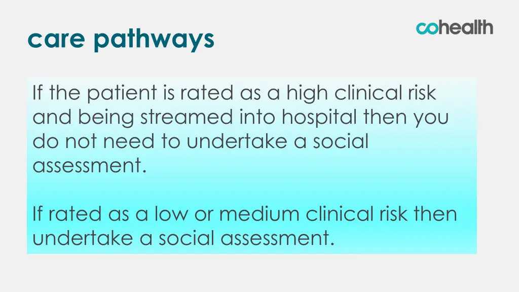 care pathways