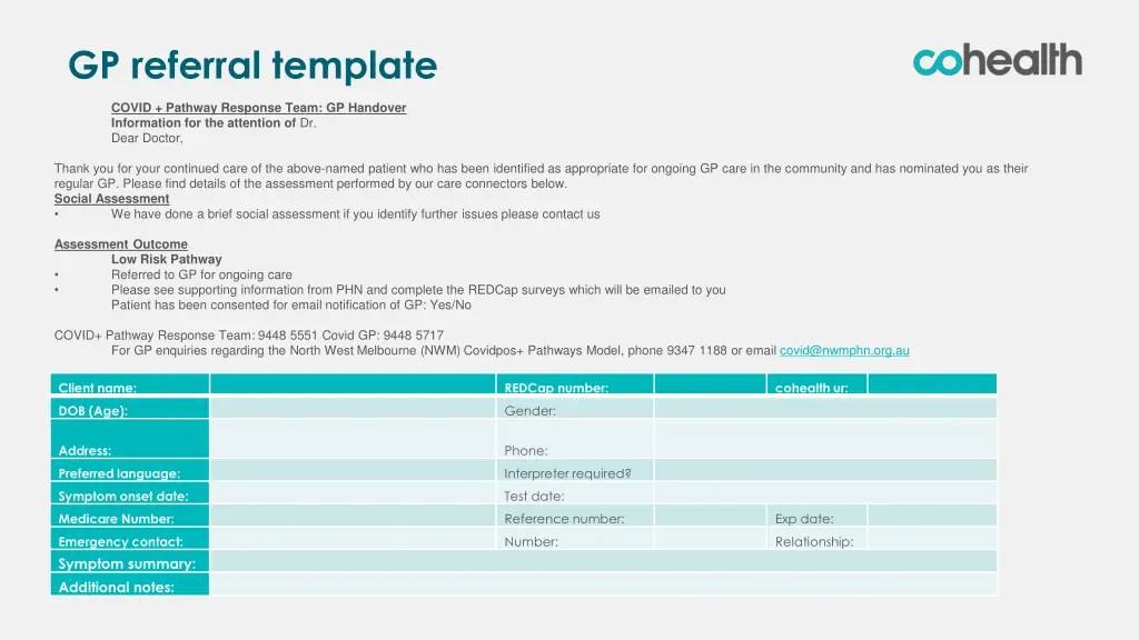 gp referral template