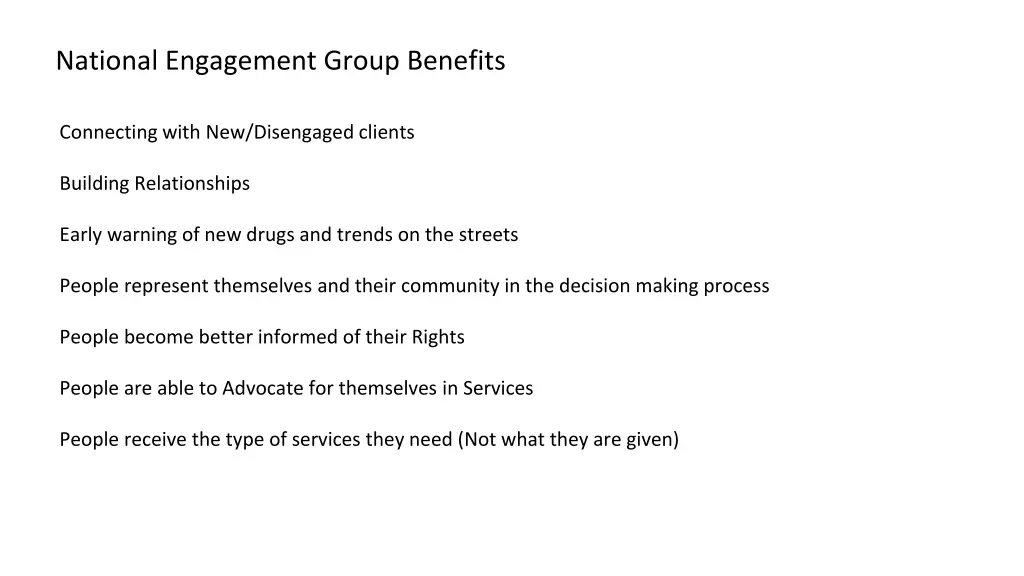 national engagement group benefits