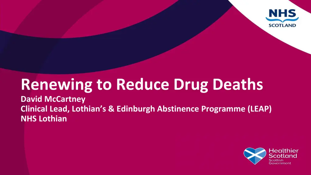 renewing to reduce drug deaths david mccartney