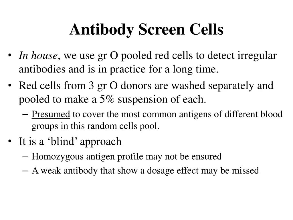 antibody screen cells 1