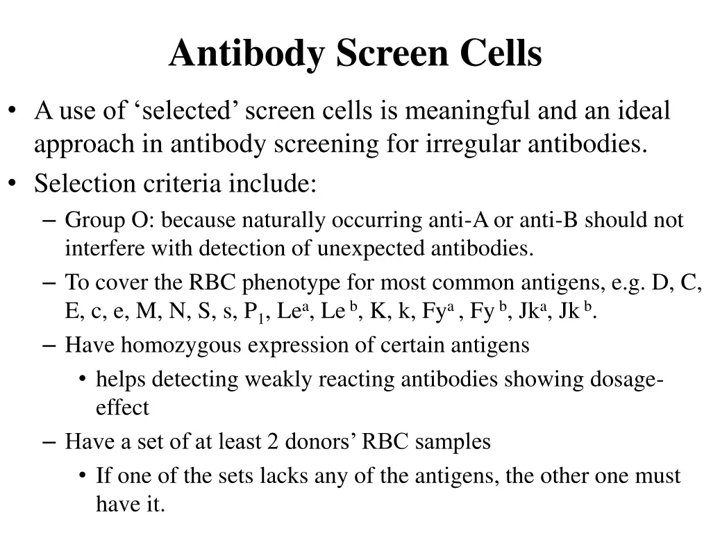 antibody screen cells