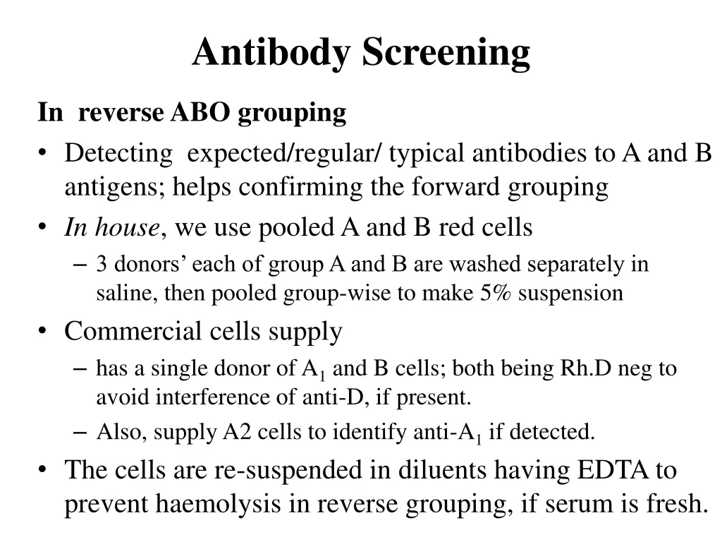 antibody screening