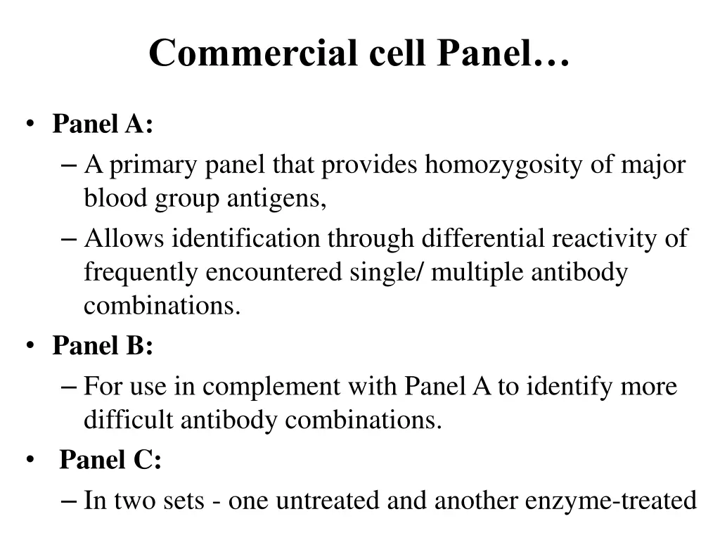 commercial cell panel