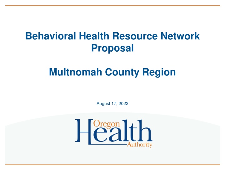 behavioral health resource network proposal