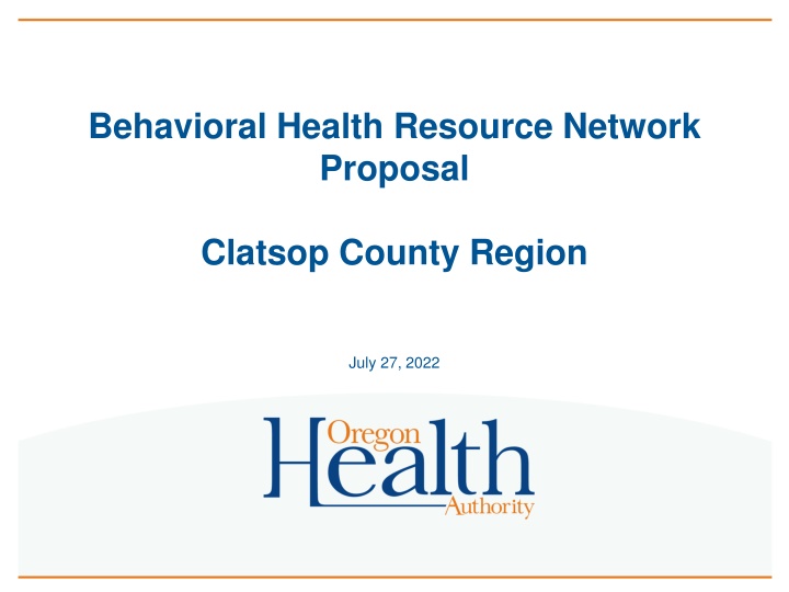 behavioral health resource network proposal