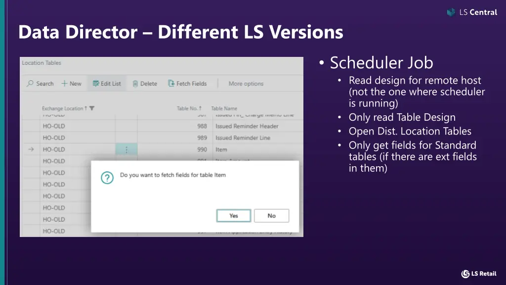 data director different ls versions 4