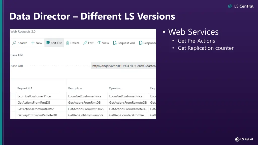 data director different ls versions 9