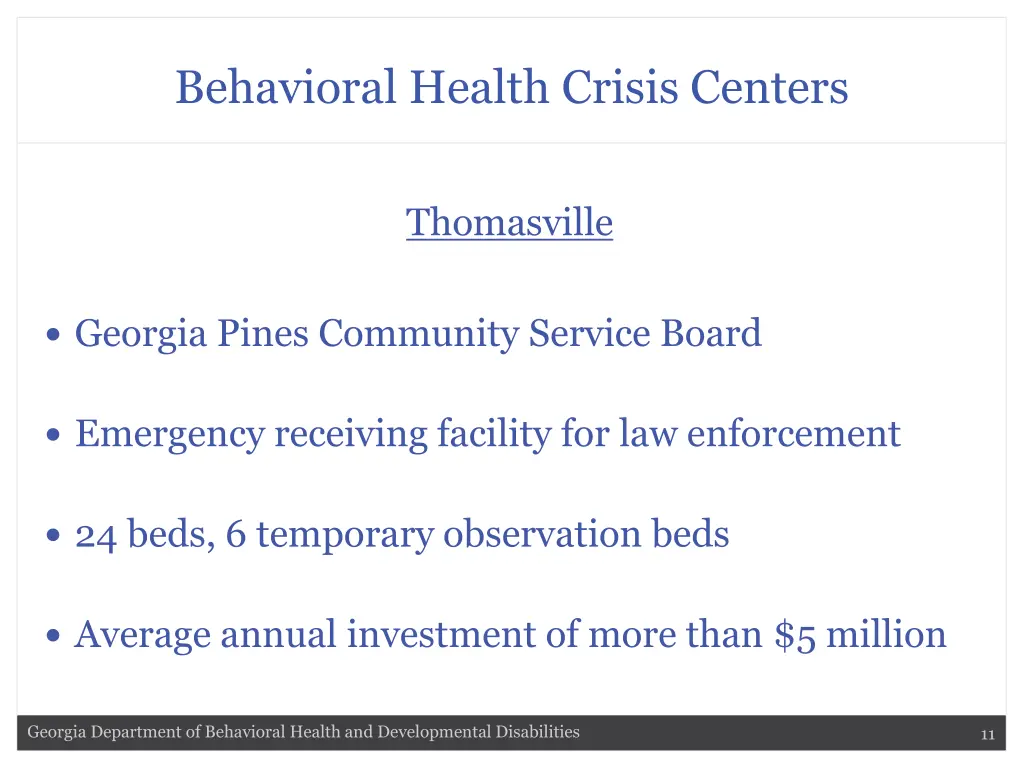 behavioral health crisis centers 1