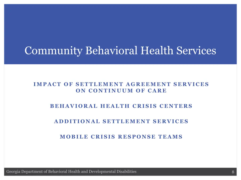 community behavioral health services