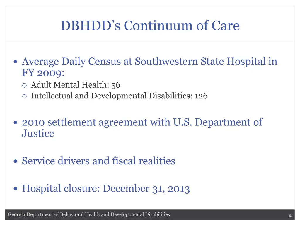 dbhdd s continuum of care