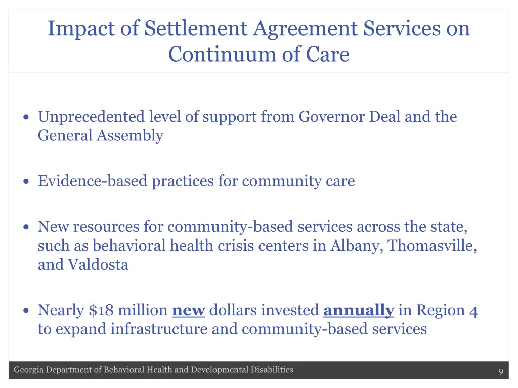 impact of settlement agreement services