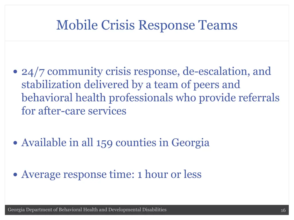 mobile crisis response teams