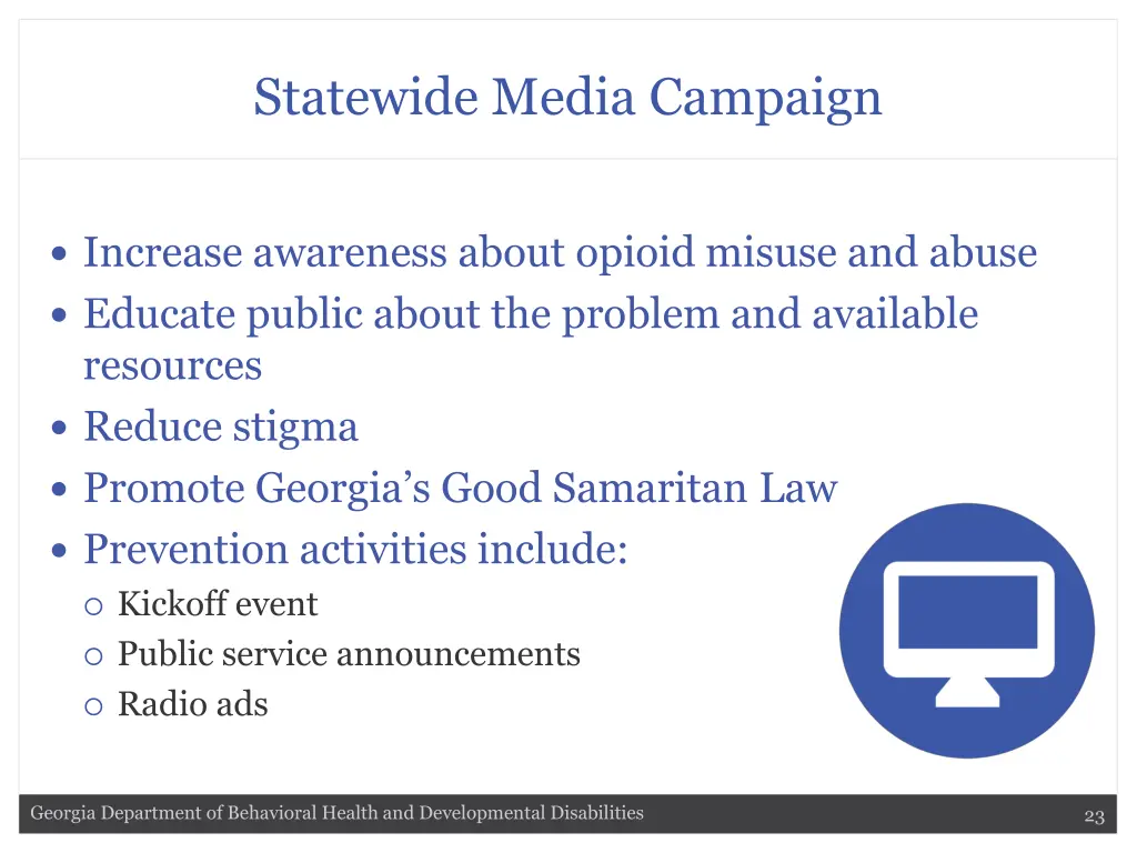 statewide media campaign