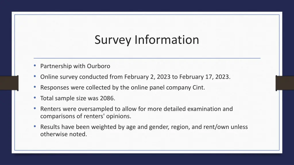 survey information