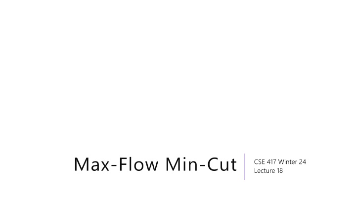 max flow min cut