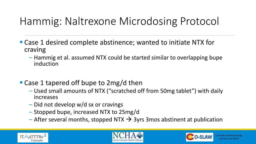 hammig naltrexone microdosing protocol