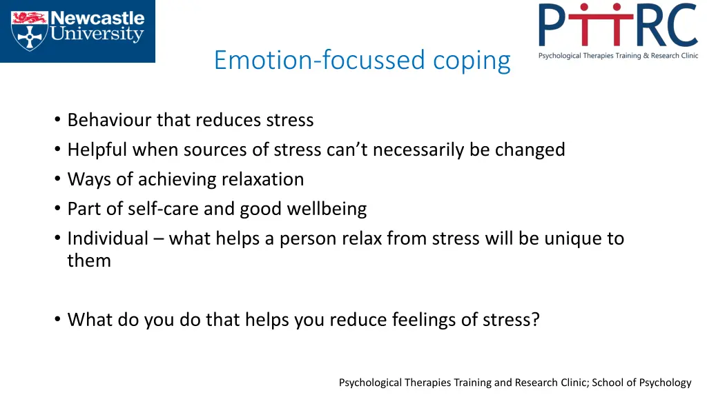 emotion focussed coping