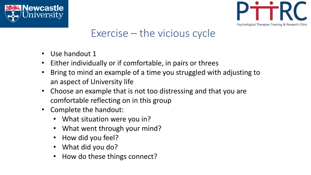 exercise the vicious cycle