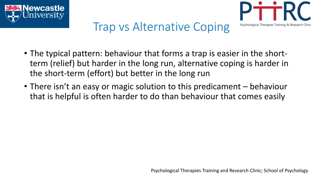 trap vs alternative coping 2