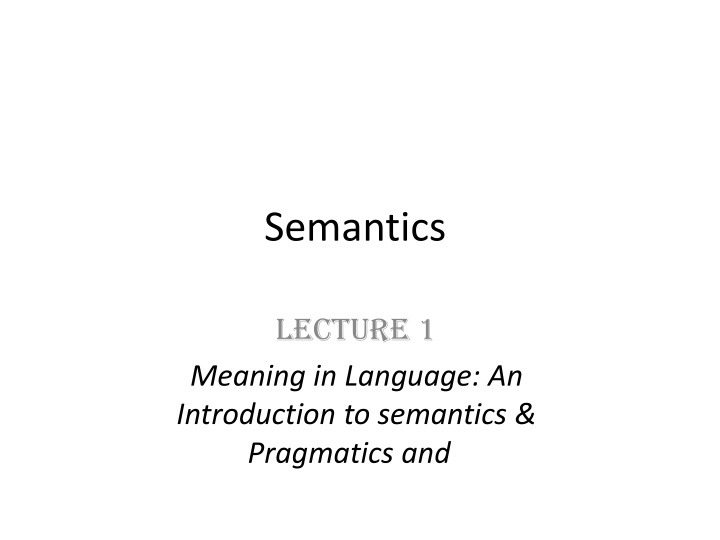 semantics