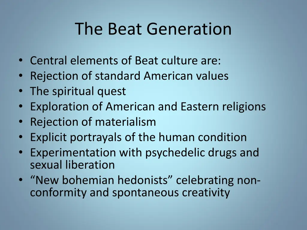 the beat generation