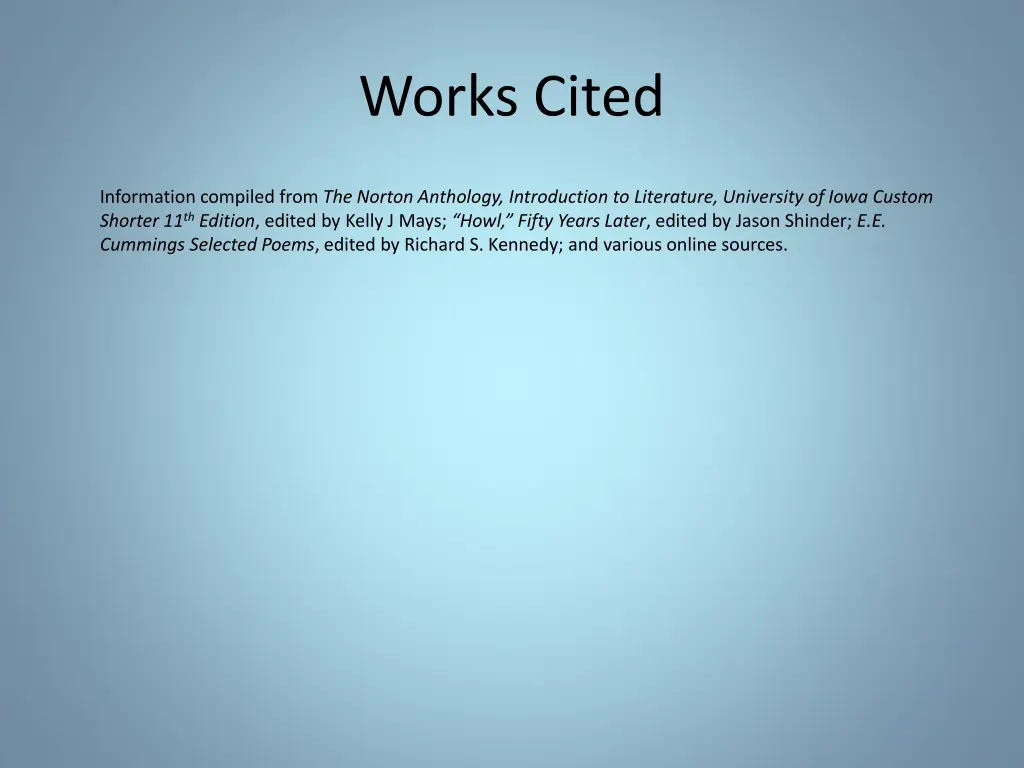 works cited