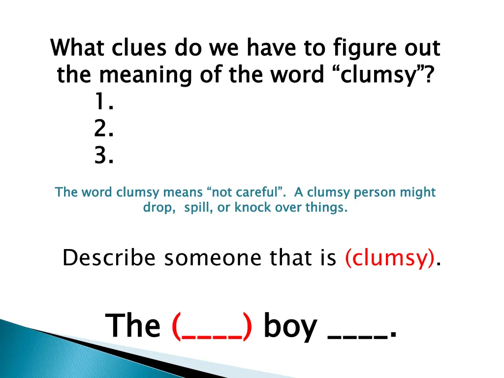 what clues do we have to figure out the meaning 1