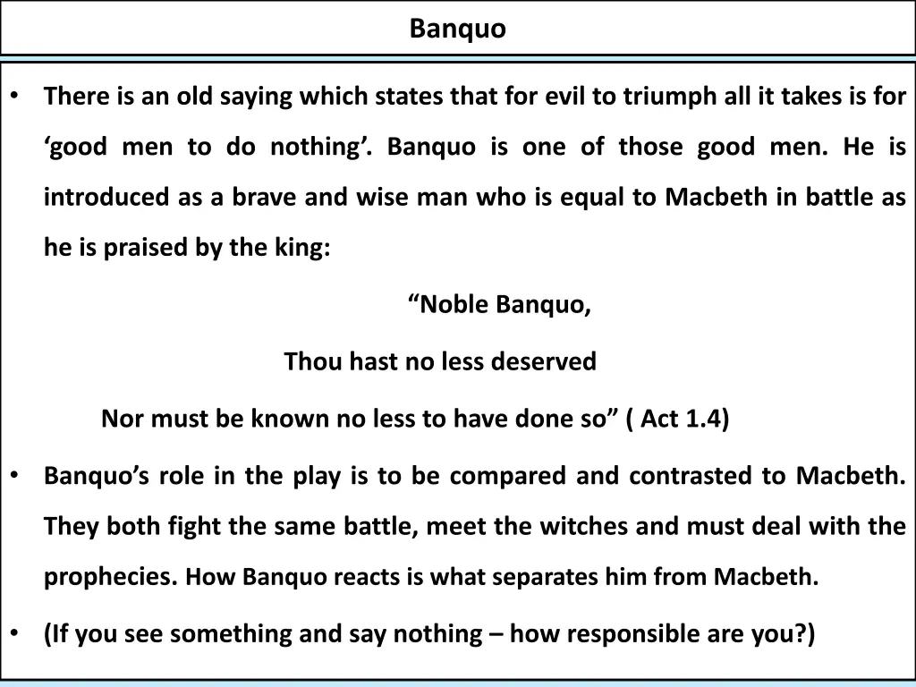 banquo