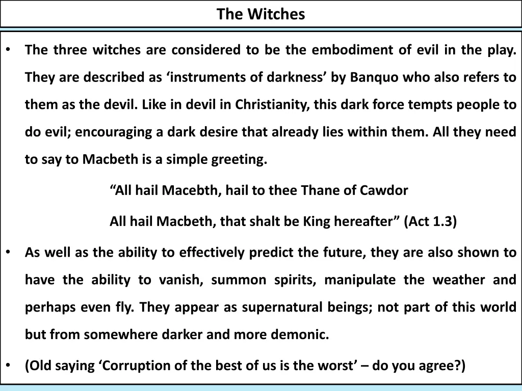 the witches