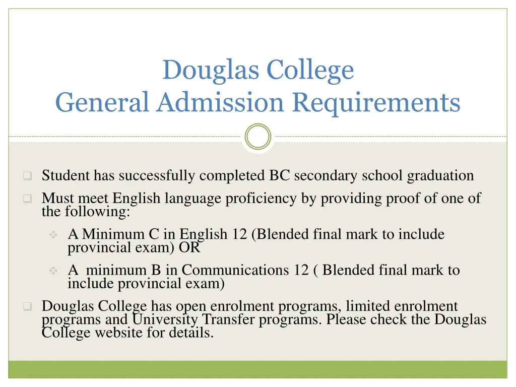 douglas college