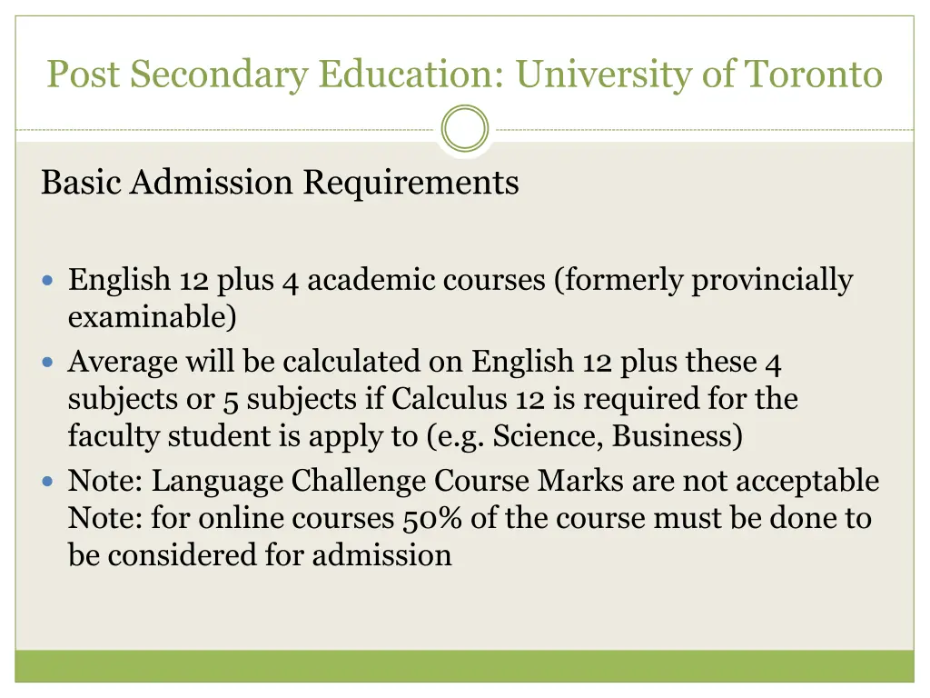 post secondary education university of toronto