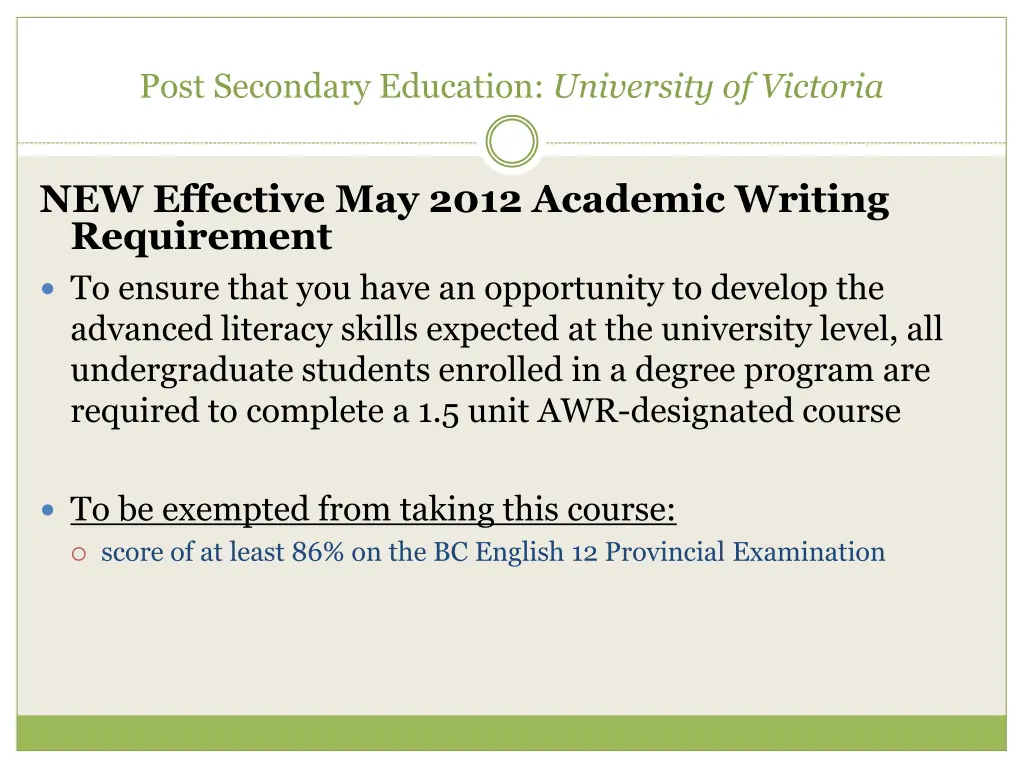 post secondary education university of victoria 1