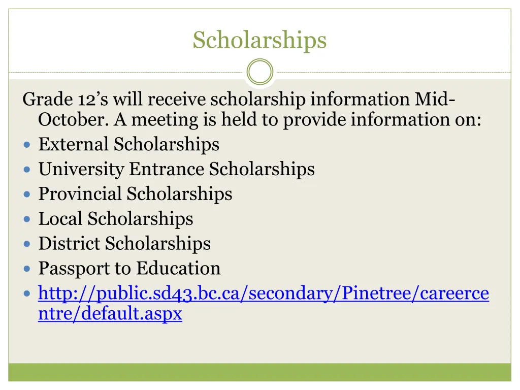 scholarships