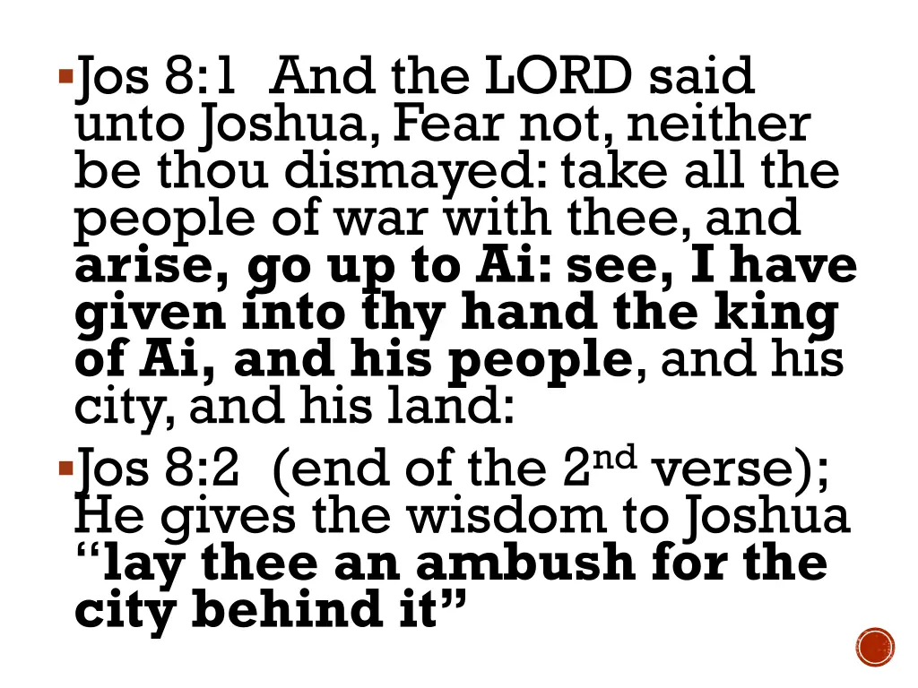 jos 8 1 and the lord said unto joshua fear