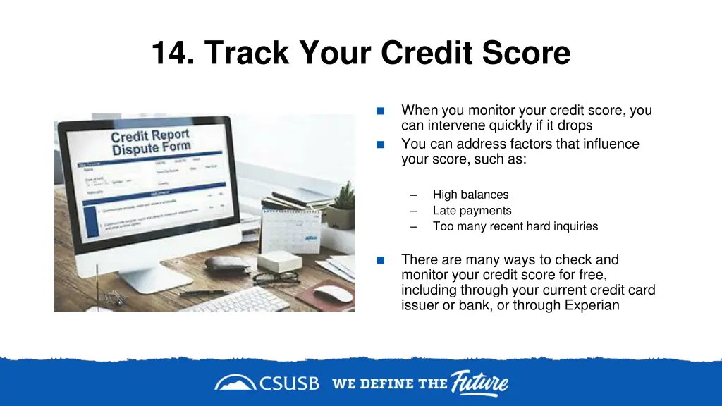 14 track your credit score