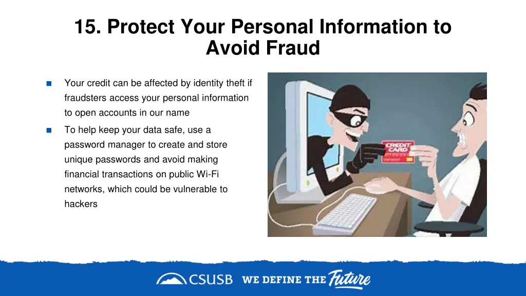 15 protect your personal information to avoid