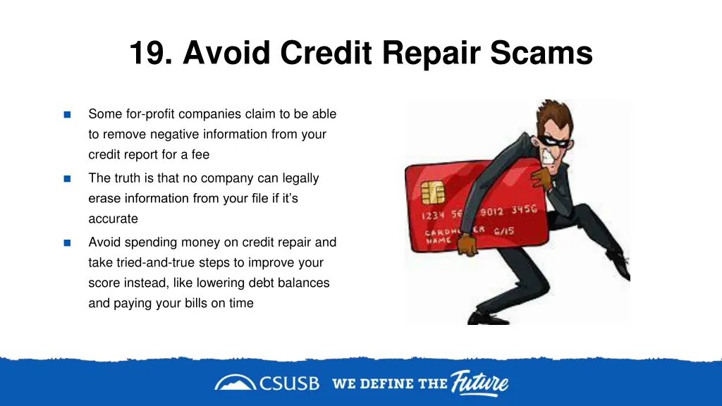 19 avoid credit repair scams